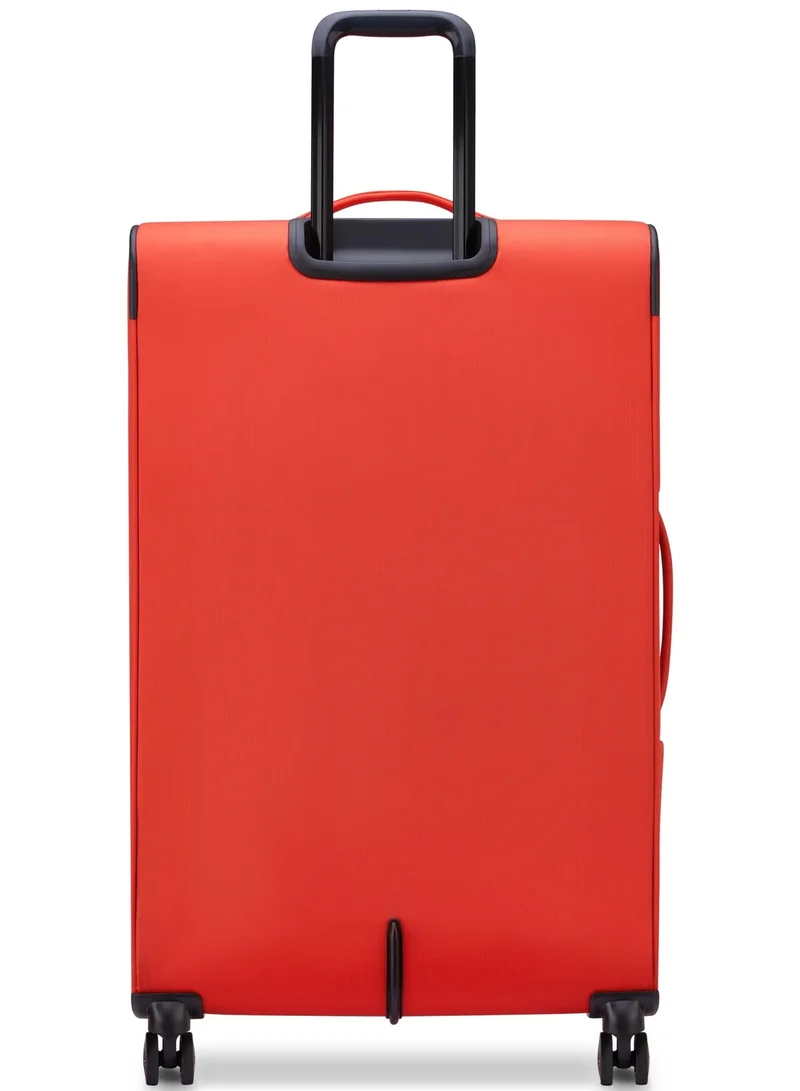 UNITED COLORS OF BENETTON  Color Block 81 Cm 4-Double Wheeled Softside Expandable Check-In Luggage Trolley Case - Red  | Best Price UAE